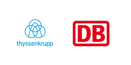 Logos Thyssenkrupp und Deutsche Bahn